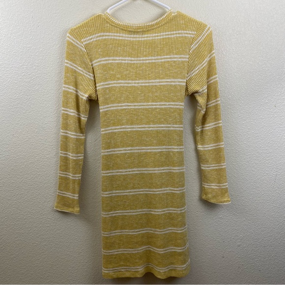Gilli Yellow Striped Ribbed Mini Dress - Picture 4 of 9